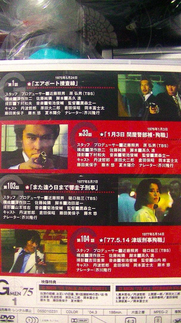 値下げ 70％オフ おまけ付 Gメン75 DVDーBOX第1集 Forever
