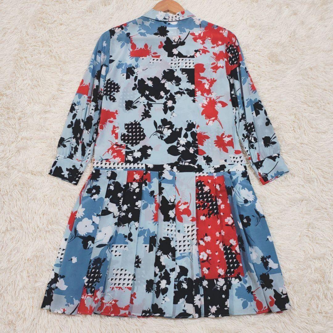 MaxMara シルク 花柄デザインワンピース 総柄 シャツワンピース 春 S