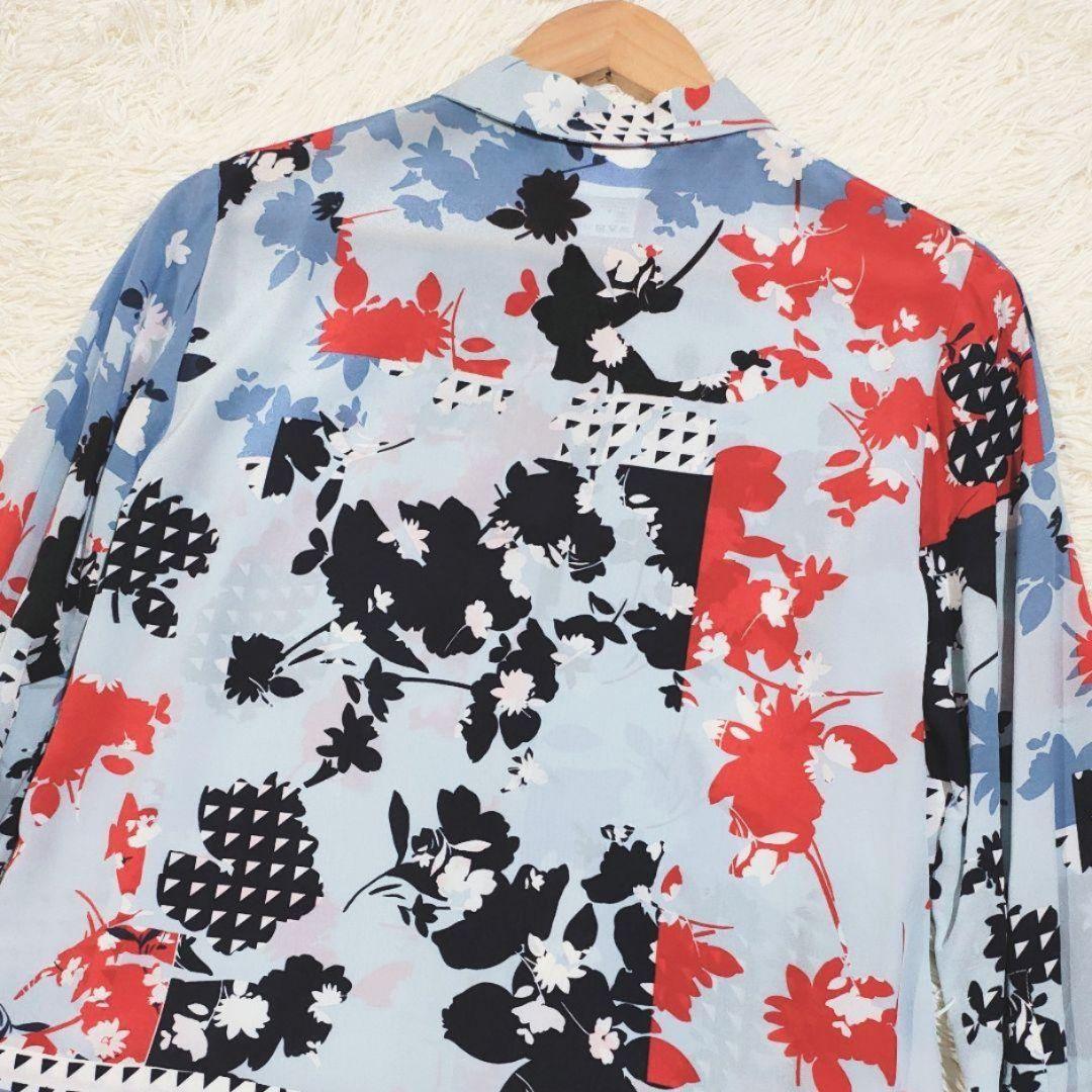MaxMara シルク 花柄デザインワンピース 総柄 シャツワンピース 春 S