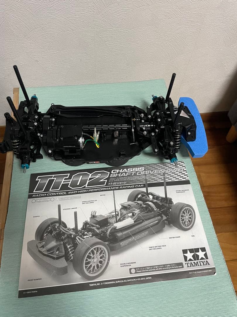 TAMIYA TT-02 シャーシ　未使用パーツ多数おまけ　tt02