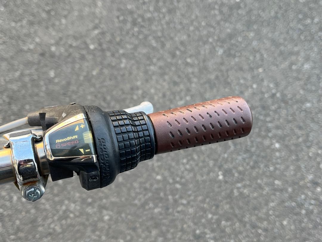 明*菜様 美品中古6段変速自転車⭐︎LEDオートライト⭐︎大型籐風カゴ⭐︎ブルー