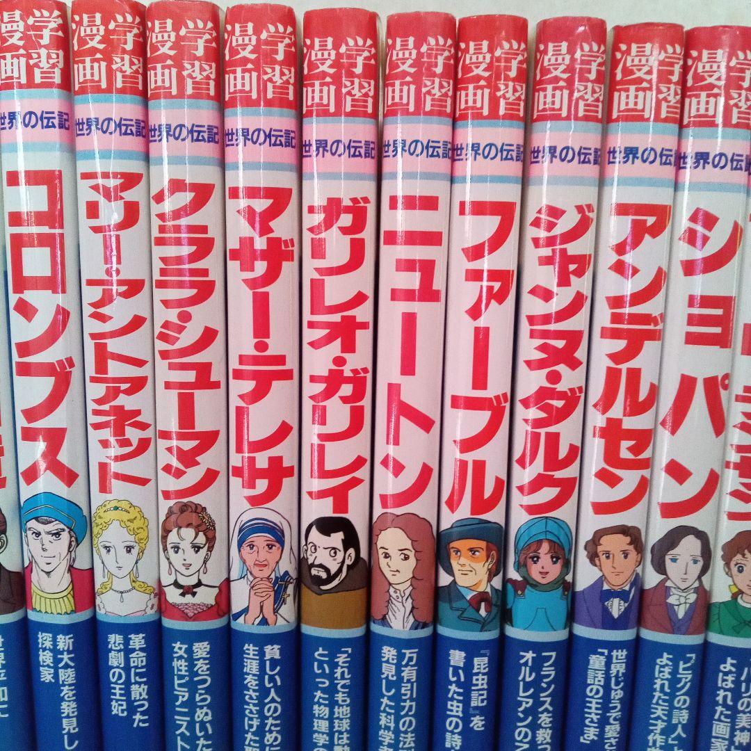 ②集英社 学習漫画 世界の伝記 20巻 + 世界の発明発見事典 セット