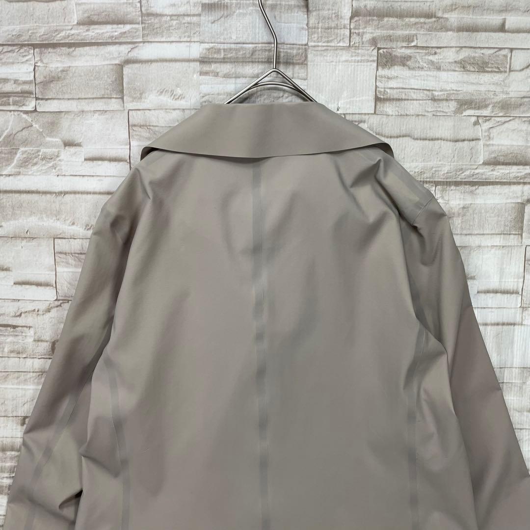 【良品】ヘルノ★ステンカラーコート　ボンディング　ナイロン　グレージュ系　42