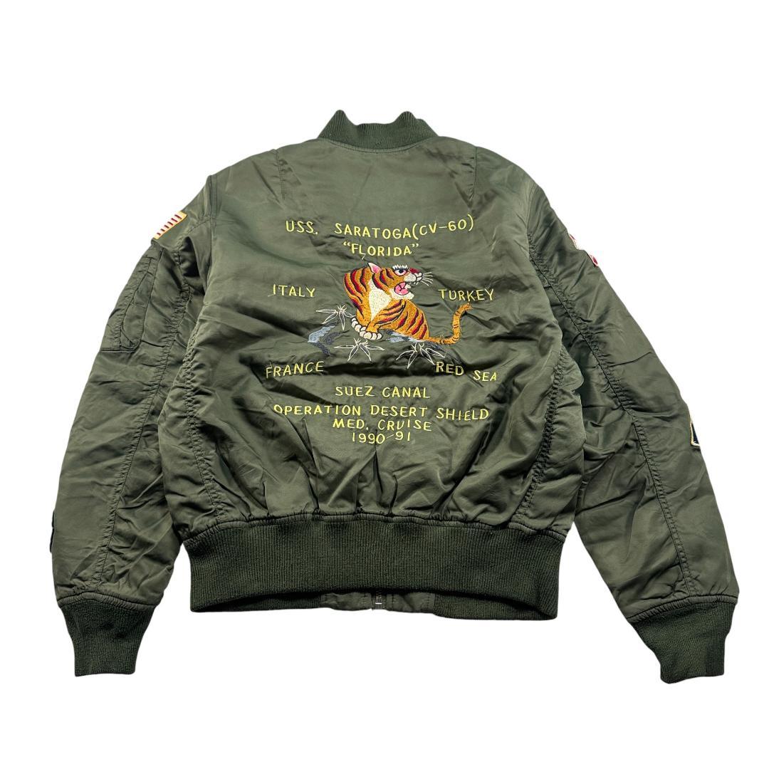 AVIREX MA-1 flight jacket 虎 ワッペン 刺繍 M