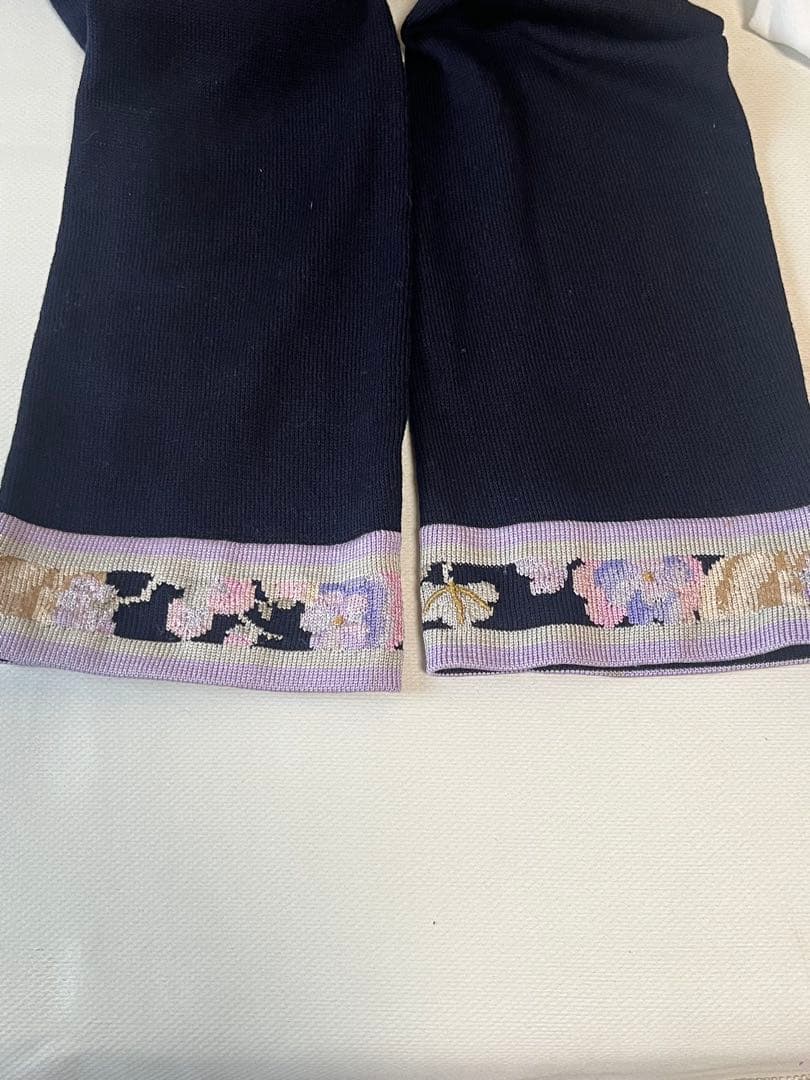 【美品】LEONARD レオナール　カーディガン　花柄　ネイビー