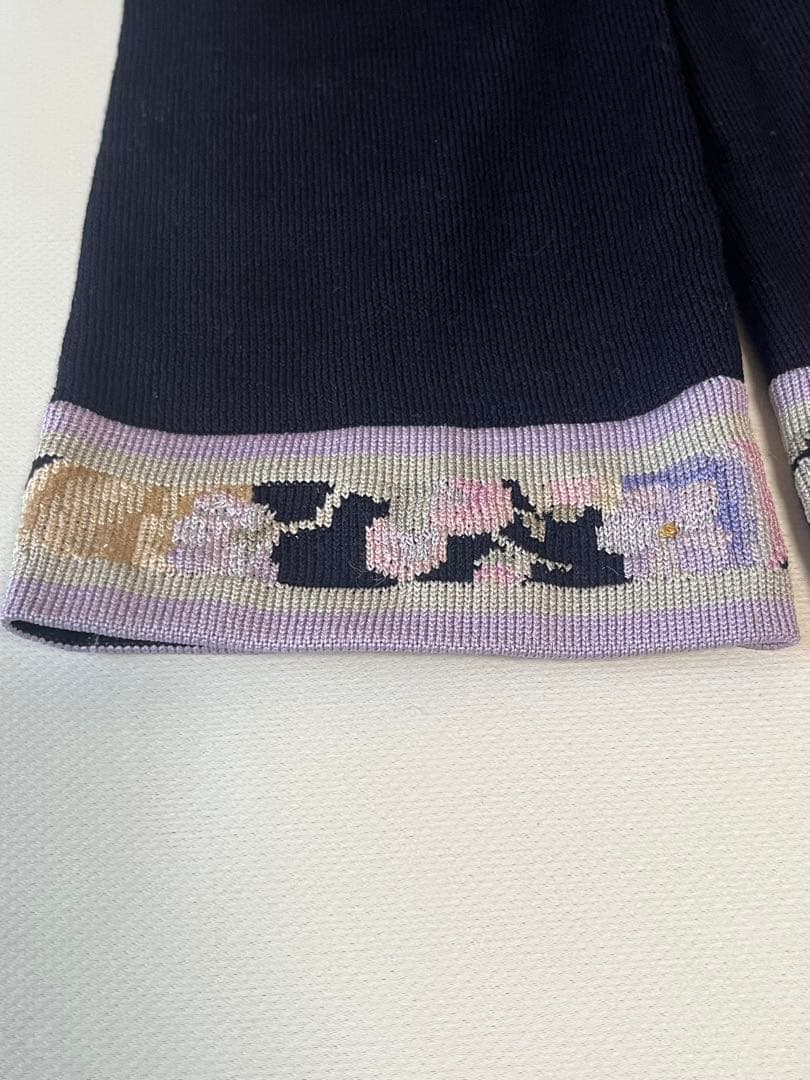 【美品】LEONARD レオナール　カーディガン　花柄　ネイビー