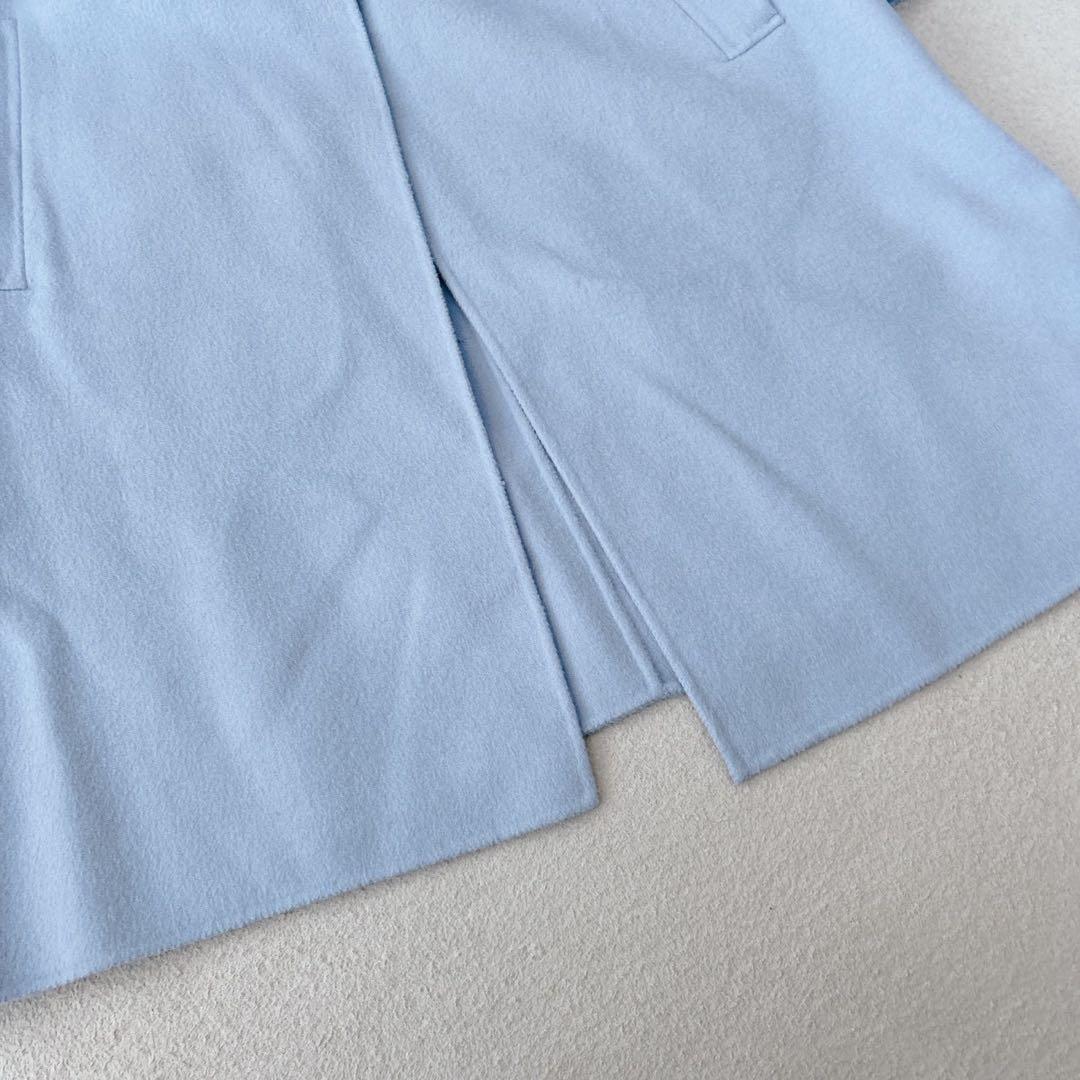 美品✨23区　ウールカシミヤリバーコート　ノーカラー　ダブルフェイス　44