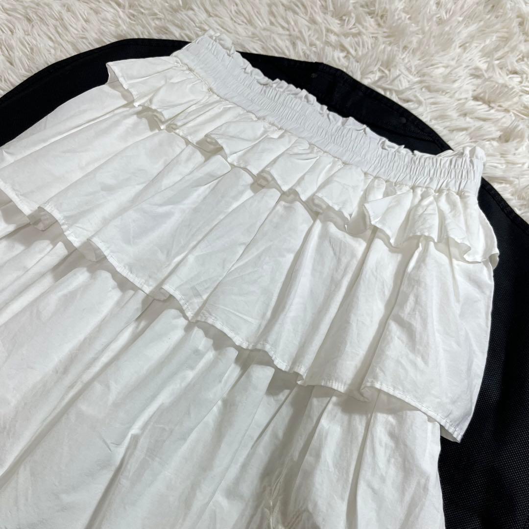 crinkle crinkle crinkle シルク混 ティアードスカート