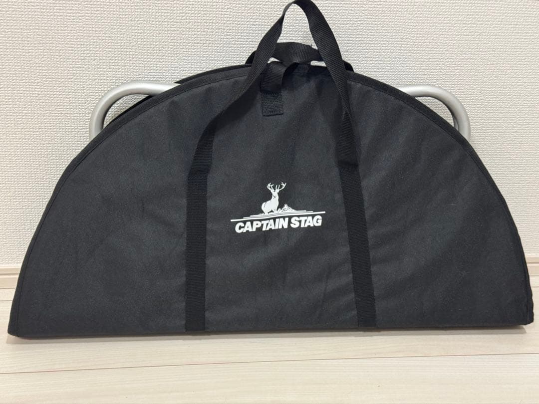 【美品】キャプテンスタッグ(CAPTAIN STAG) 竹製ラウンドローテーブル