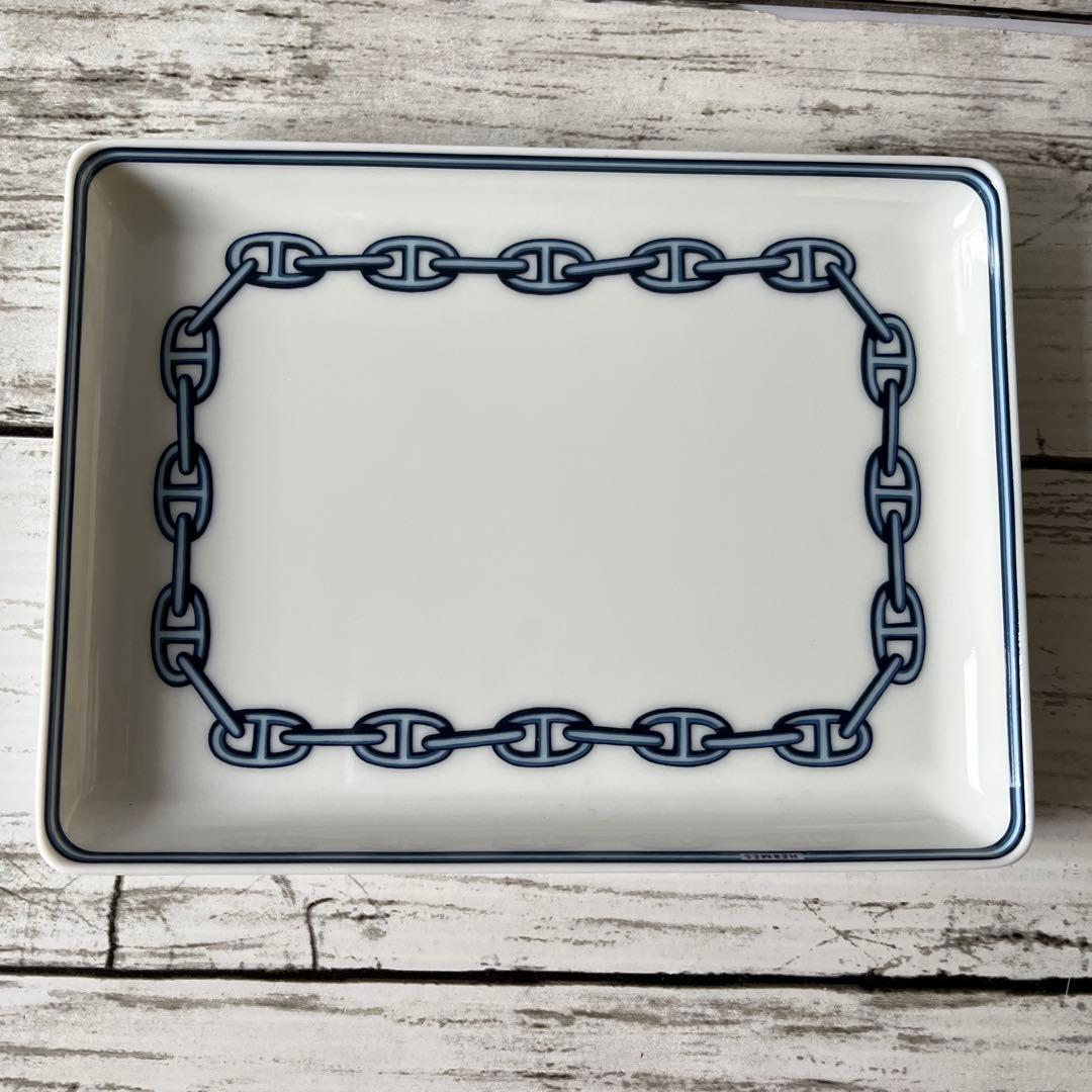 HERMES エルメス　シェーヌダンクル　スクエアプレート