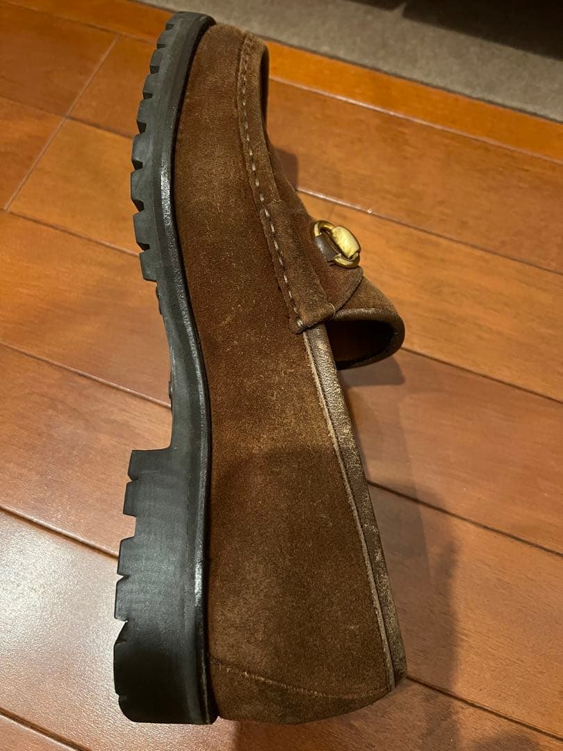 GUCCI グッチ　メンズ　ホースビット　スエードモカシン　41 1/2 E