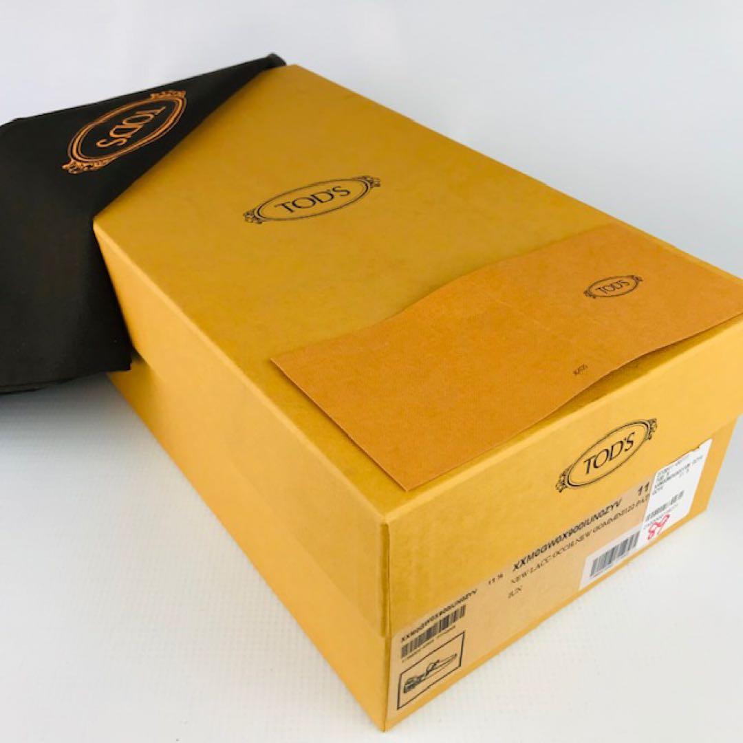 新品未使用★TOD'S・レザー切替 サイドロゴ ドライビングシューズ(11.5)