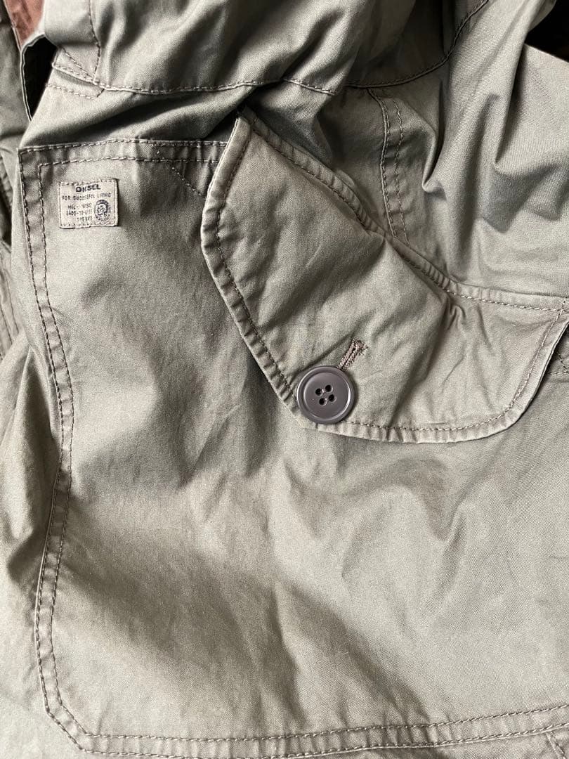 DIESEL モッズコート　ブルーファー付き