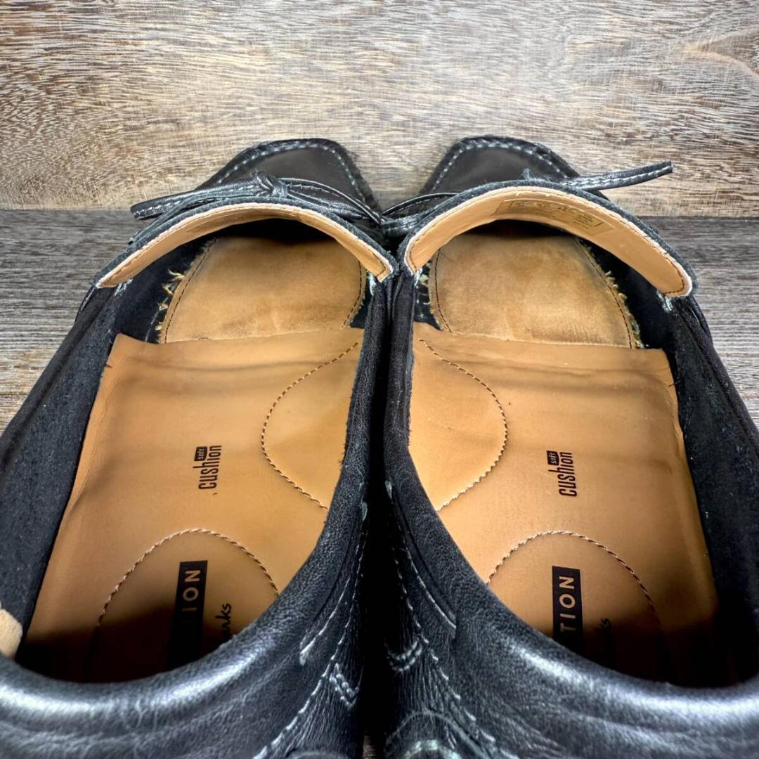 ◆Clarks◆クラークス 27.0cm ドライビングシューズ 黒 レザー