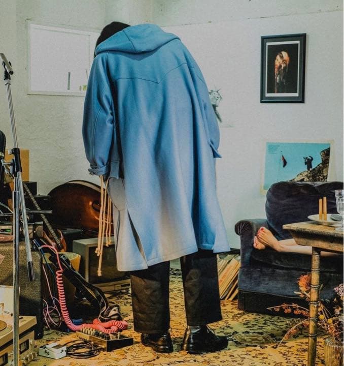 ジャケット・アウター SUGARHILL / CORDED DUFFLE COAT (BLUE)