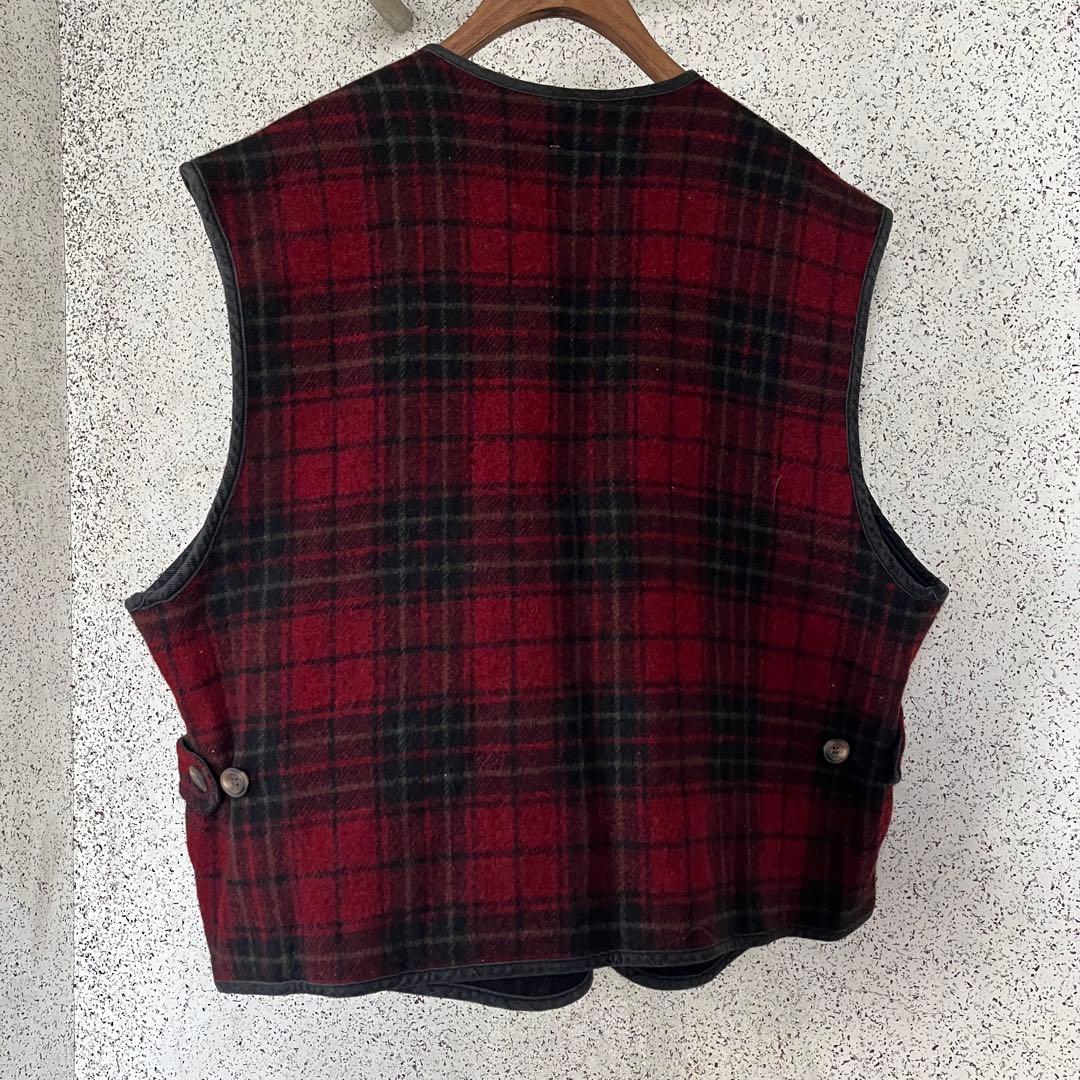Woolrich チェック柄ベスト アメリカ製 2XLサイズ 【USA製】