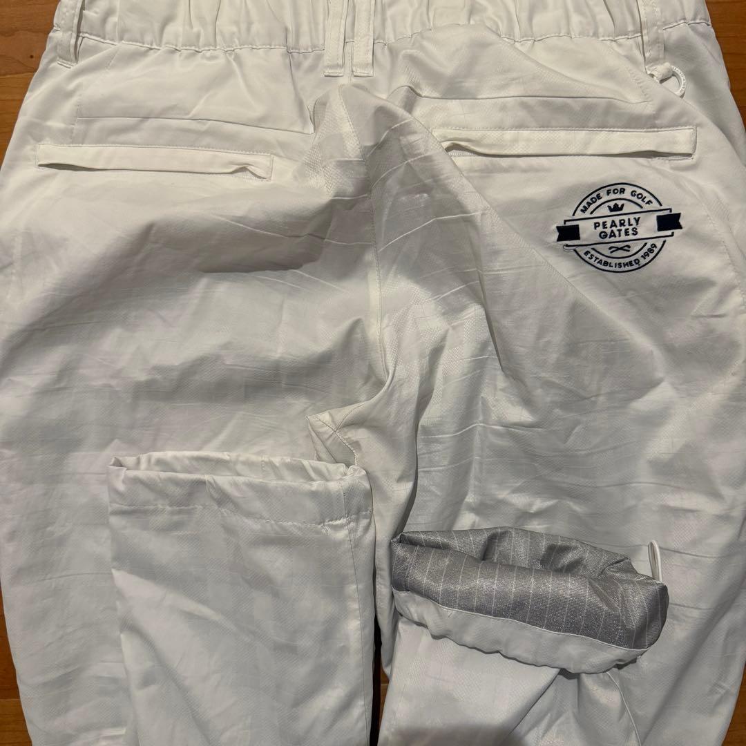 防寒　蓄熱素材　パーリーゲイツ　パンツ　XL〜XXL相当 白　ホワイト　裏地付