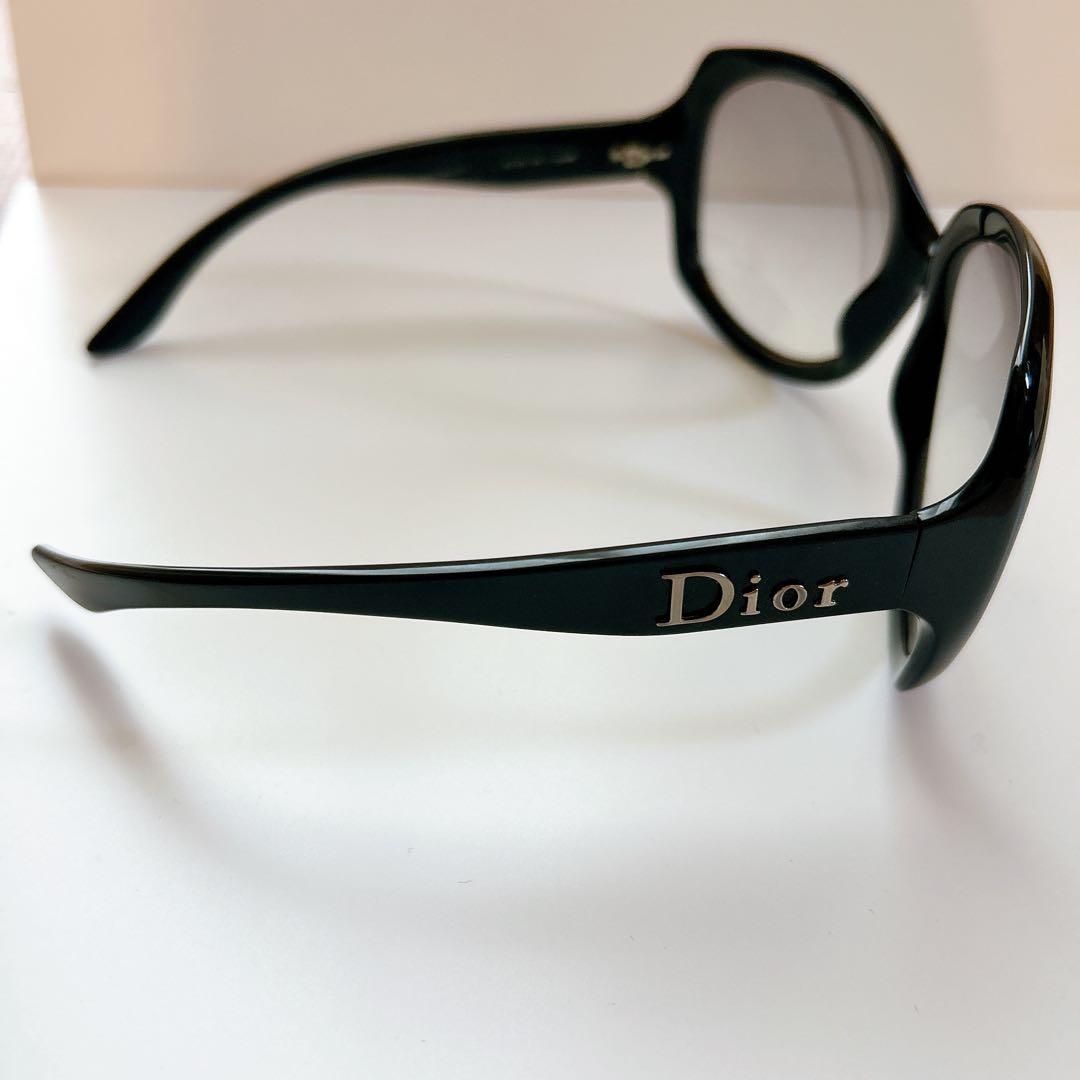クリスチャンディオール Dior サングラス　GLOSSY ブラック　大ぶり
