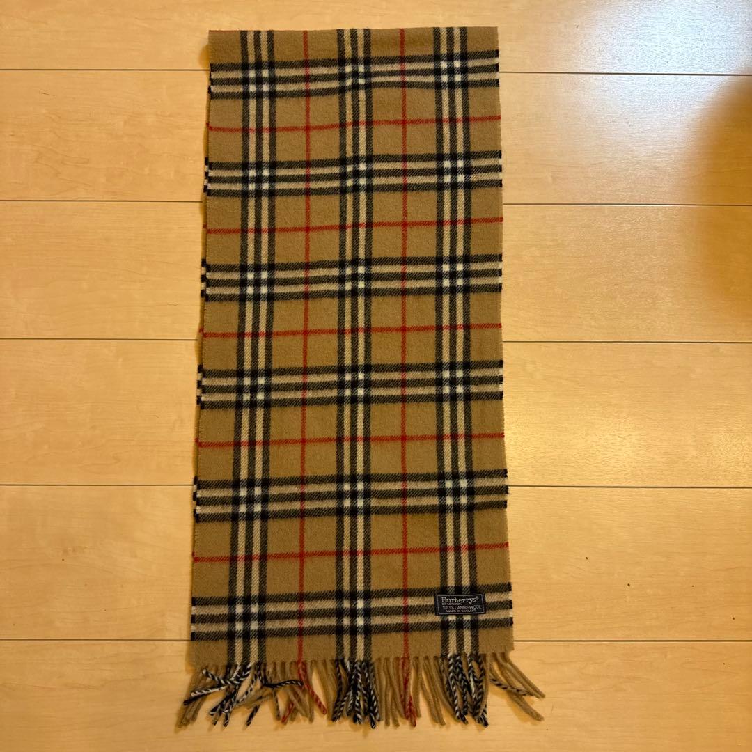 バーバリー/BURBERRY ラムウール 100% マフラー ノバチェック