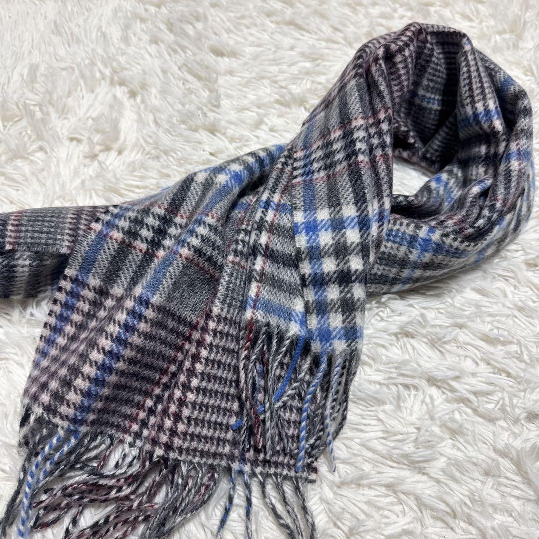 現行タグ！ 極美品✨ ジョシュアエリス カシミヤ100% マフラー チェック