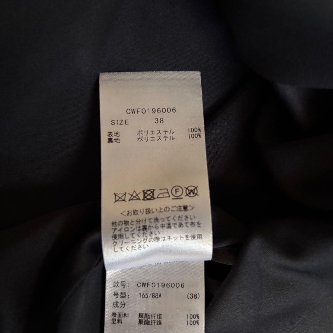 CELFORD バックサテンプリーツワンピース ネイビー 38 Mサイズ