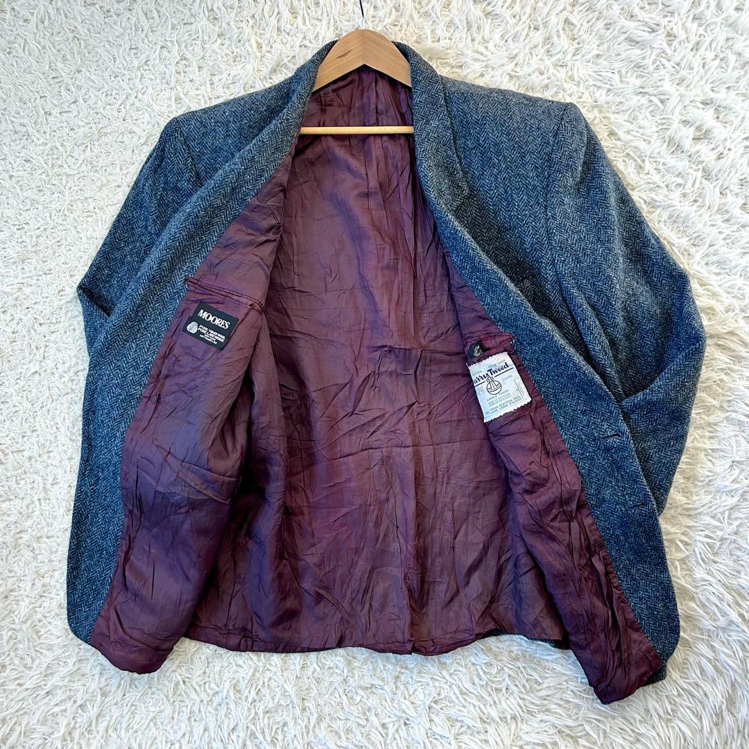 Harris Tweed × MOORES ヘリンボーン ツイードジャケット