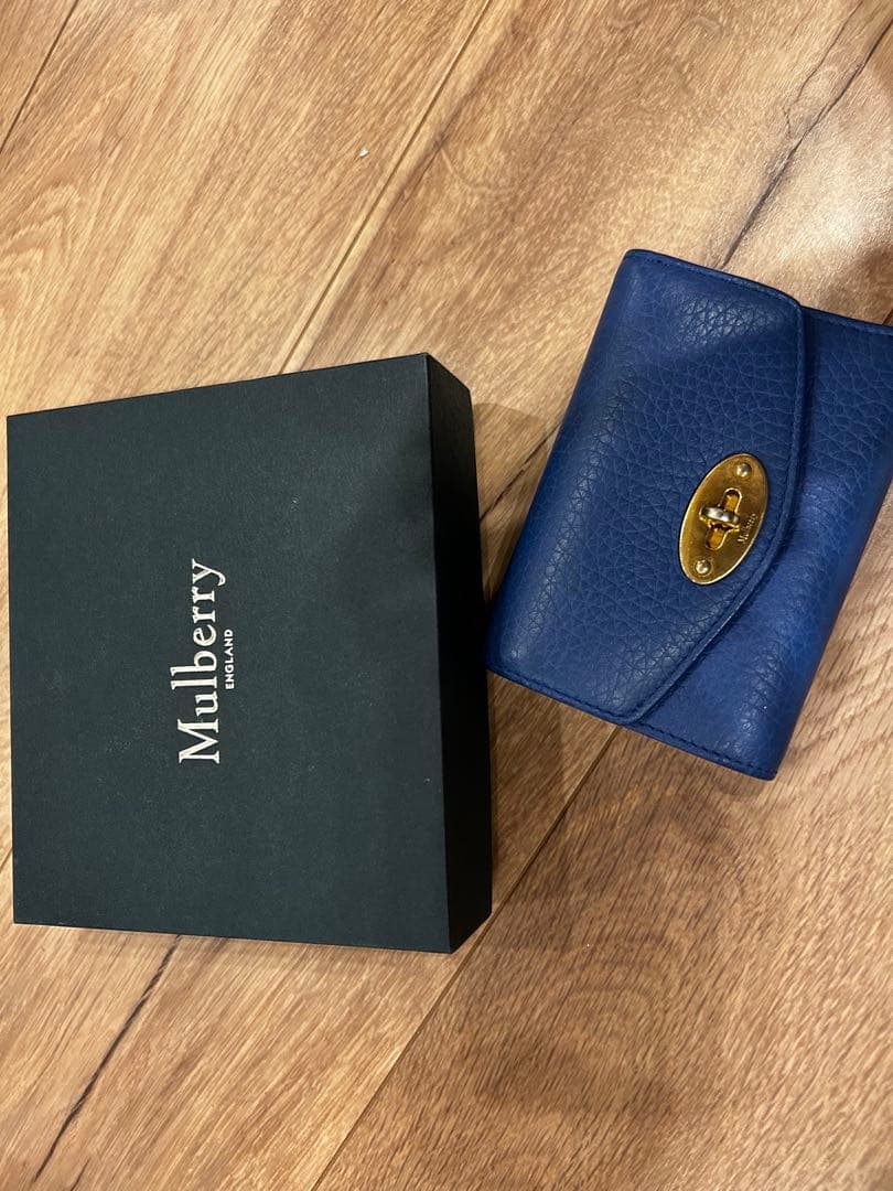 Mulberry ネイビー 三つ折り財布