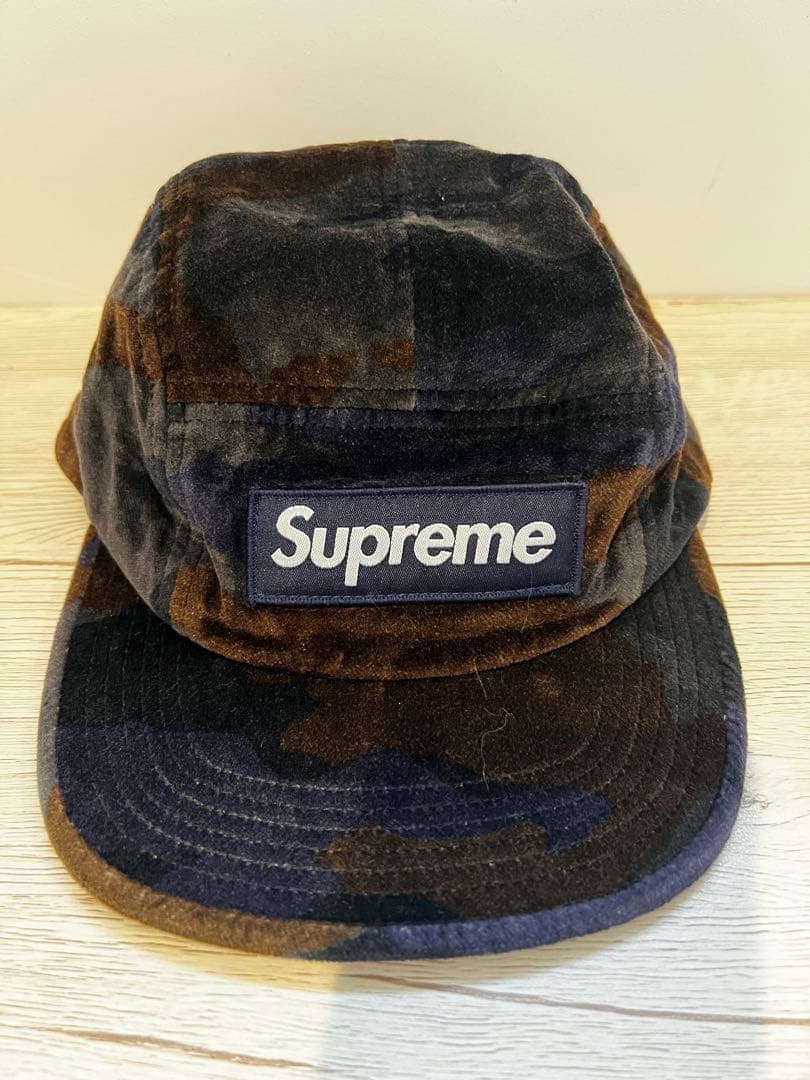帽子 SUPREME 13AW Velvet Camo Camp Cap
