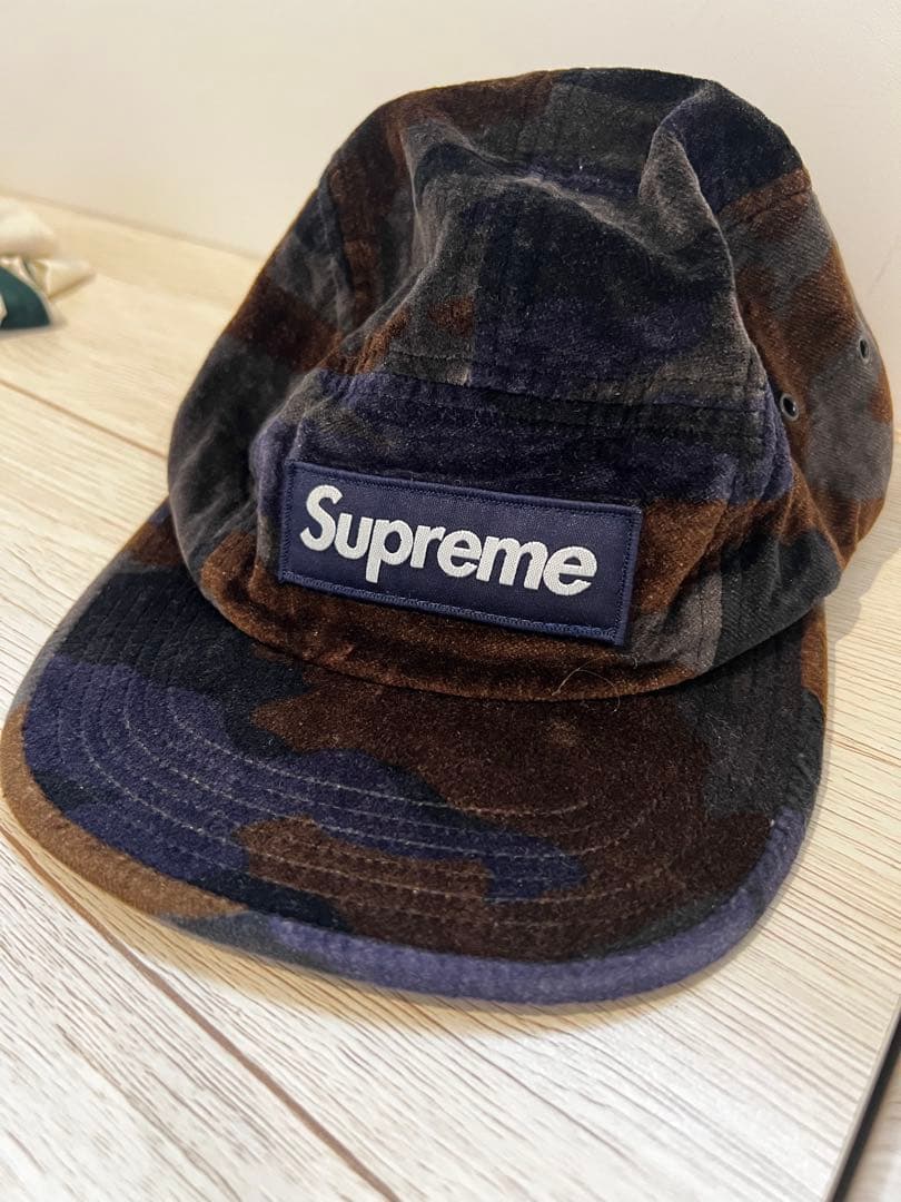 帽子 SUPREME 13AW Velvet Camo Camp Cap
