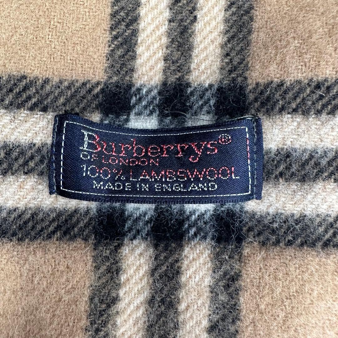 【美品】Burberry マフラー ラムウール100% ノバチェック ベージュ