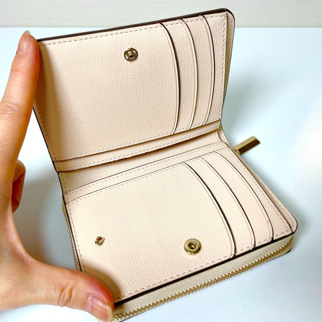 キュートなハート柄❤️kate spade スペンサー　二つ折り財布　ハート