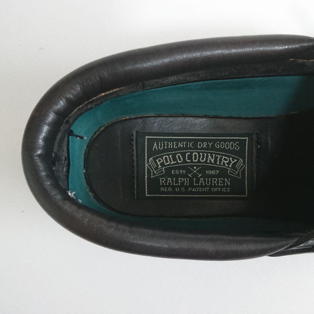 POLO COUNTRY✨デッキシューズ モカシン US8 黒 ラルフローレン
