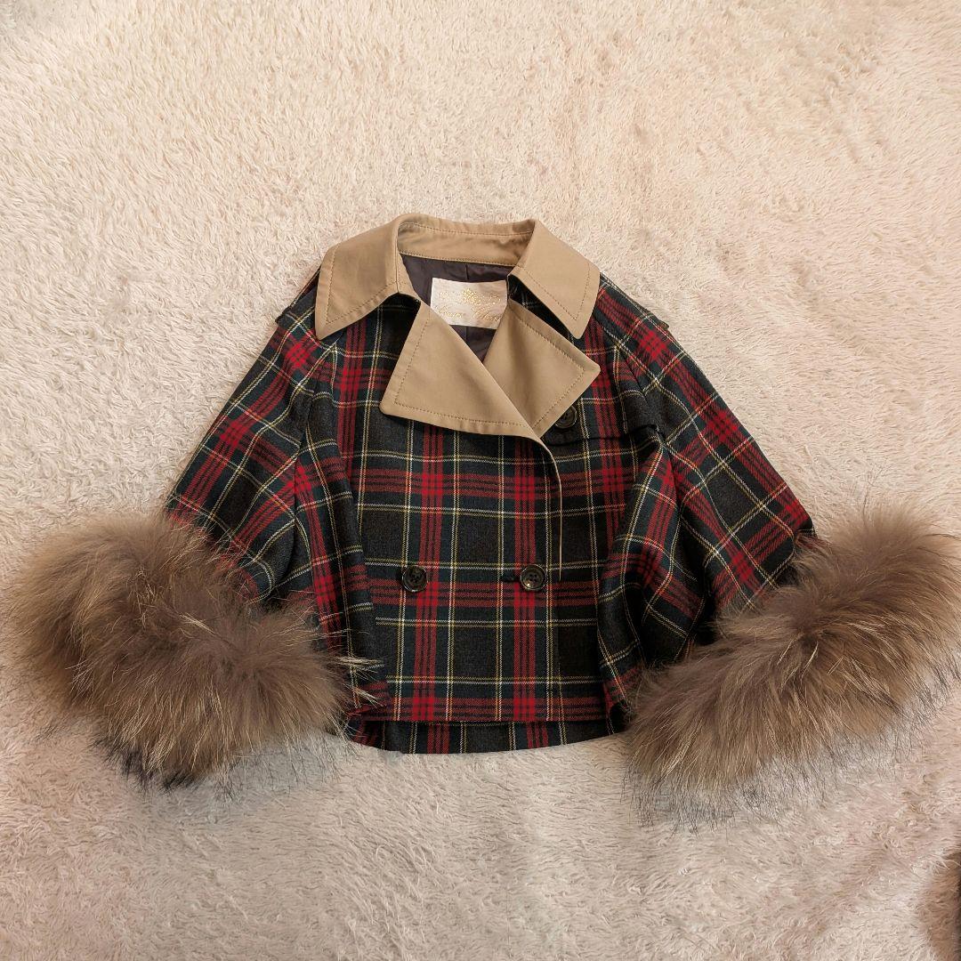 新品❀グレーコンチネンタル　チェック切替3WAYトレンチ　日本製　107800円