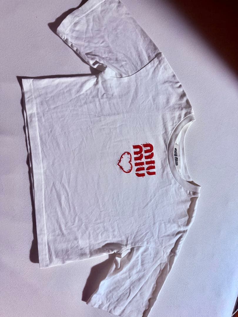 【美品！使いやすい】MIU MIU ホワイト Tシャツ 半袖