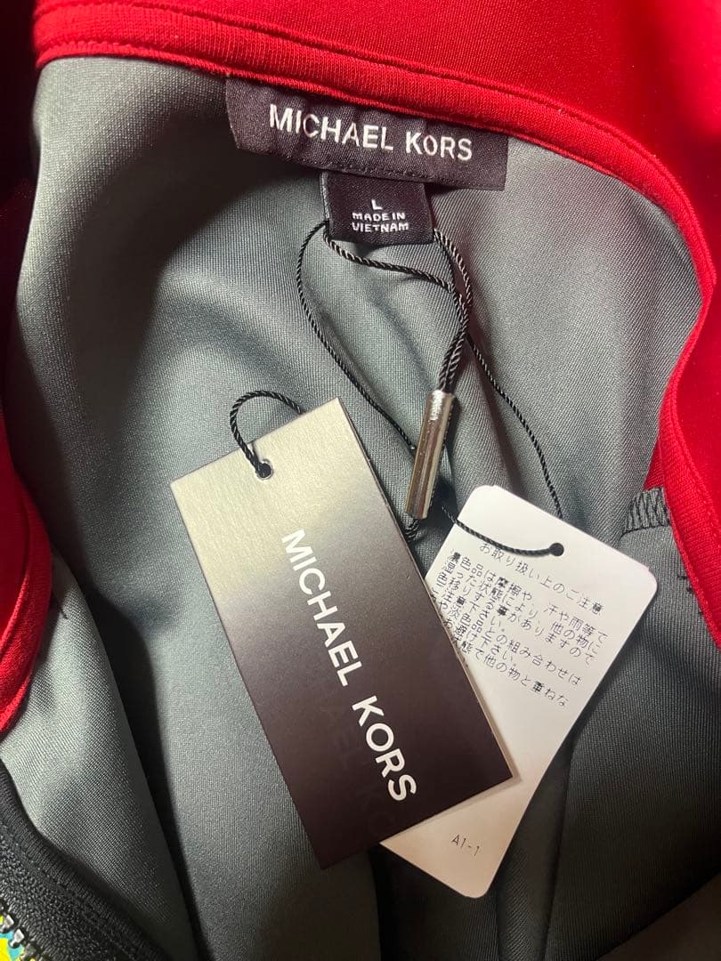 MICHAEL KORS スポーツジャケット ブラック/レッド