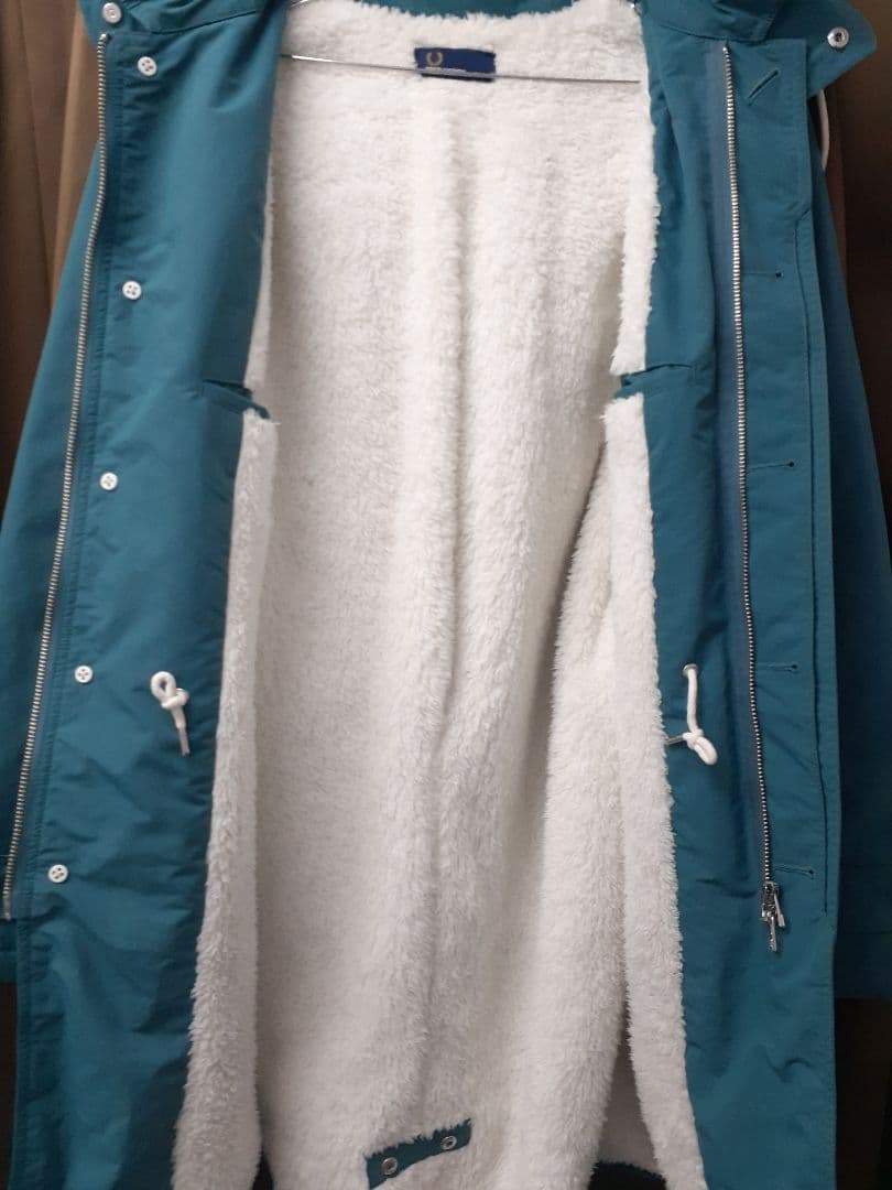 FRED PERRY フレッドペリー ターコイズ色フード付きモッズコート