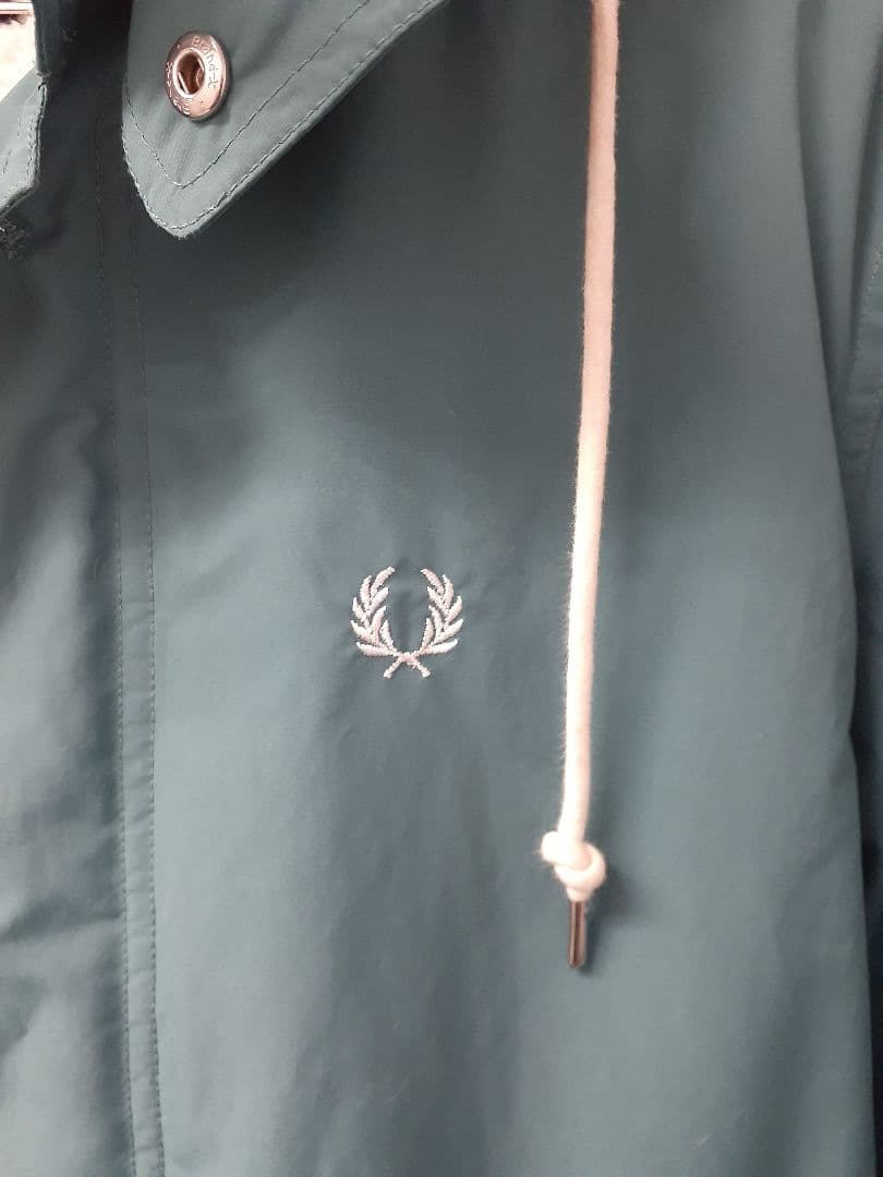 FRED PERRY フレッドペリー ターコイズ色フード付きモッズコート