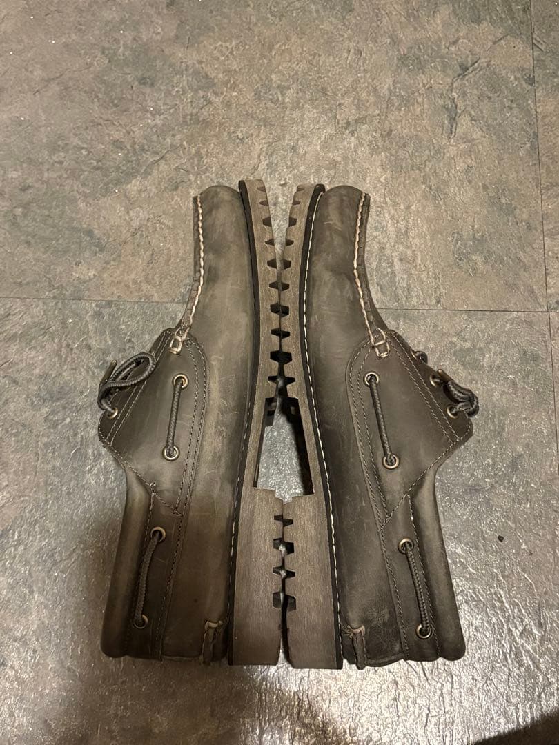 Timberlandグレー デッキシューズ オーセンティックボート シューズ