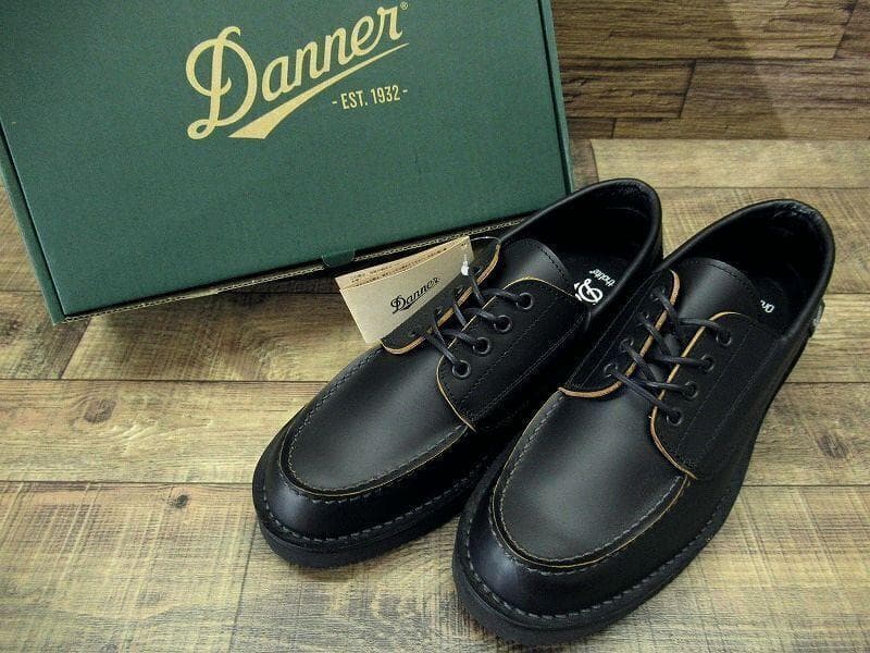 新品 ダナー ブローガン 茶芯 モカシン レザー シューズ 黒 27.5 ②