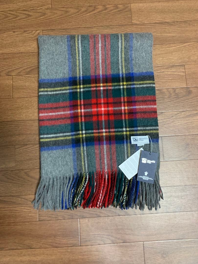 し*ん様 大判ジョンストンズ カシミヤ 100%マフラー ストール グレースチュ