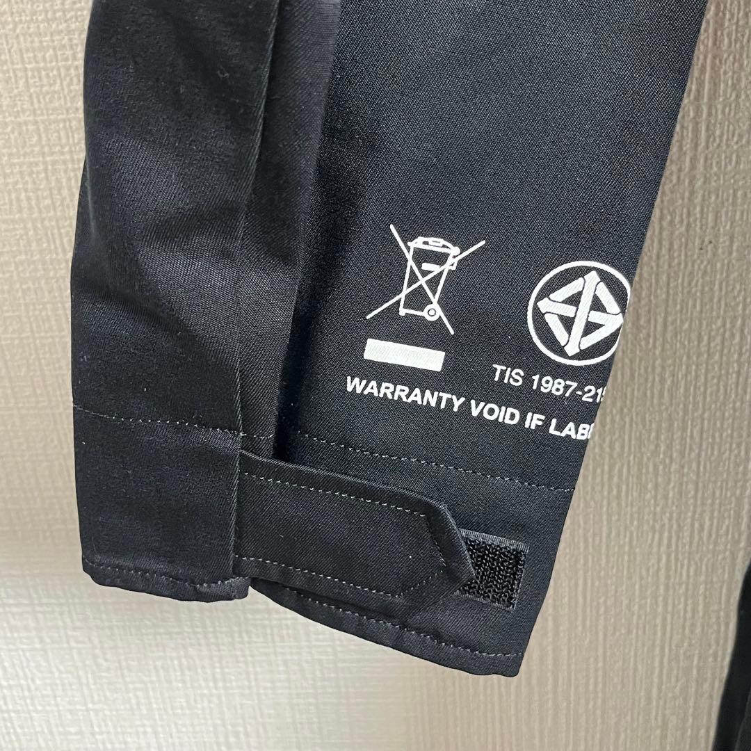 468 電池警告巨大背面プリント×GAMEOVER胸ロゴ SHAREEF 日本製