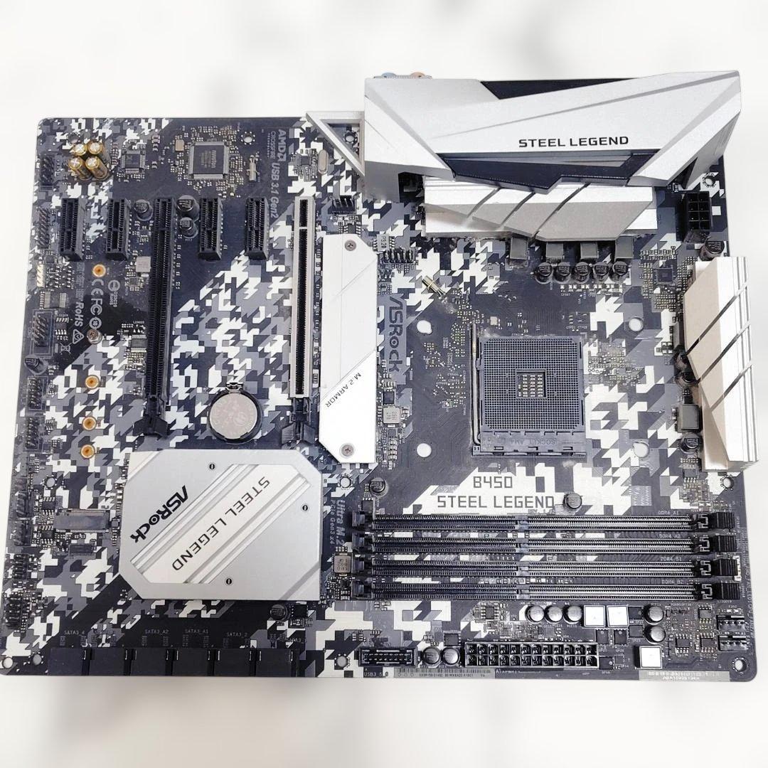 ASRock B450 STEEL LEGEND マザーボード おまけOS付き