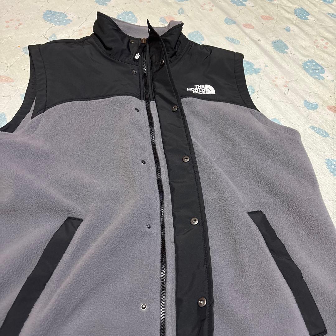 ほ*の様 THE NORTH FACE フリースベスト グレー/ブラック