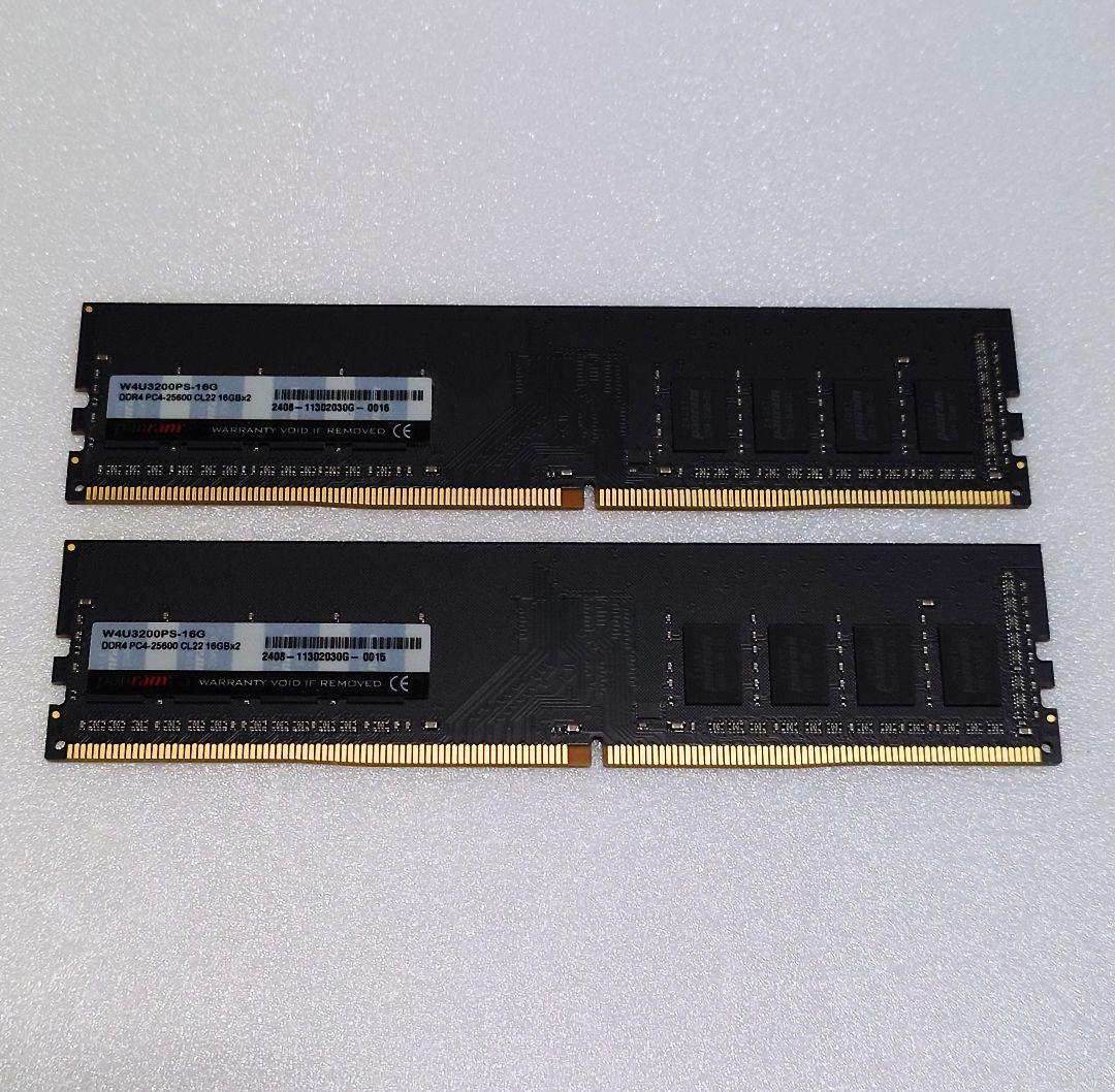 Panram DDR4 3200MHz 16GB×2 計32GB 動作確認済