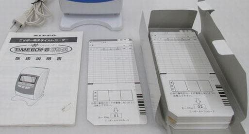 ★箱入美品 ニッポー タイムレコーダー タイムボーイ8プラス　新品カード付