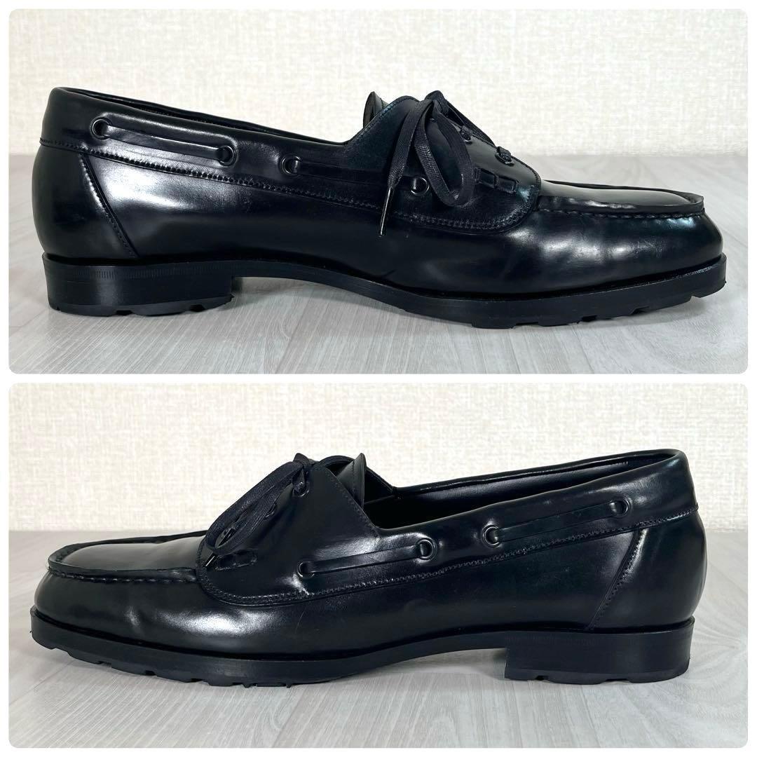 【未使用級】chausser/ショセ　コードバン デッキシューズ　黒　24ss