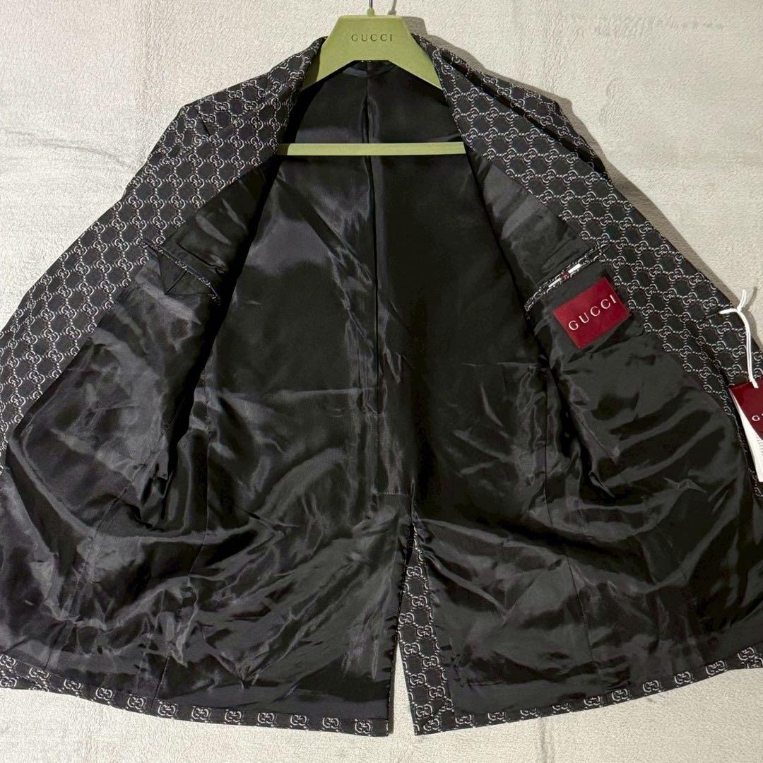 未使用タグ付 GUCCI グッチ GGギンガム テーラードジャケット サイズ46