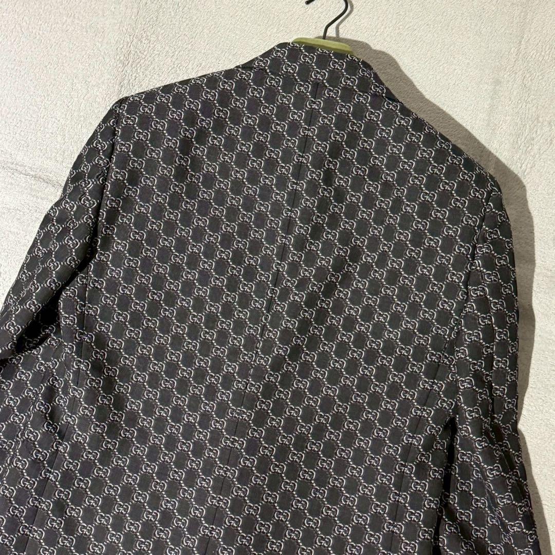 未使用タグ付 GUCCI グッチ GGギンガム テーラードジャケット サイズ46