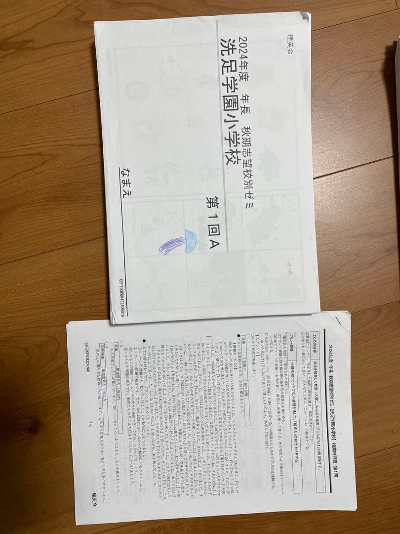 洗足学園小学校　最新年度2024秋期志望校ゼミ フル8回　理英会