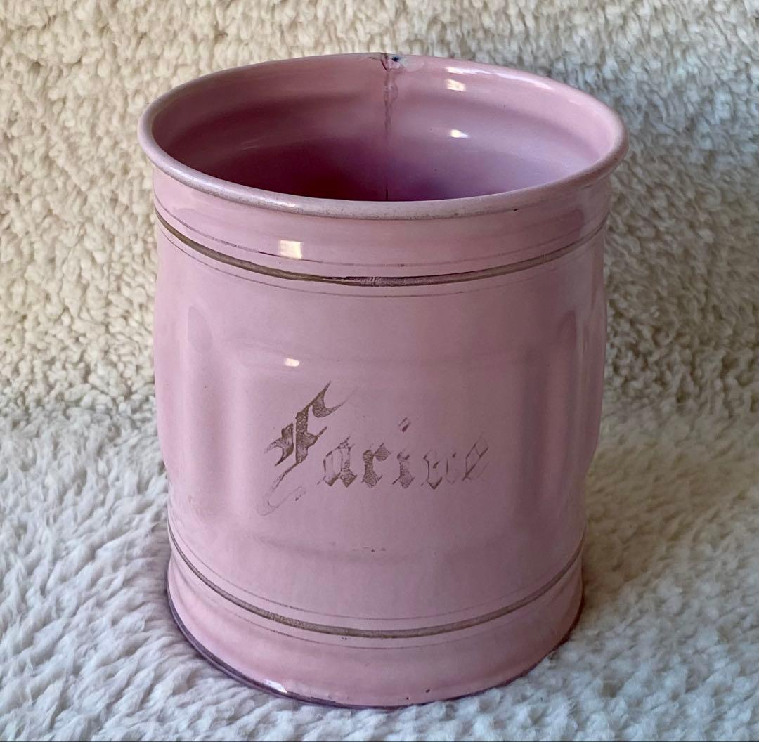 フランスアンティーク JAPYホーローキャニスター ポット キャセロール 美品❣️